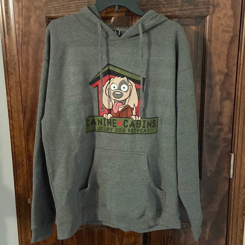 Dog themed hooded sweatshirt